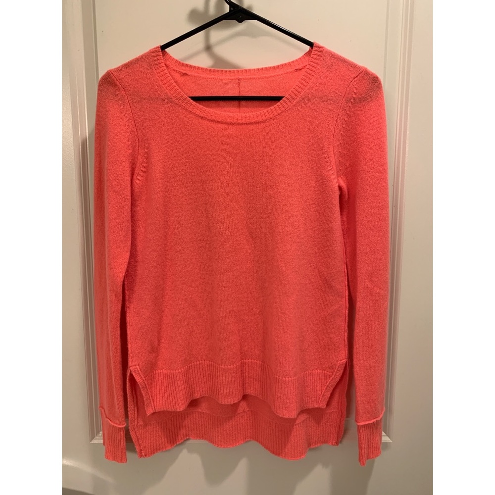 Coral cashmere sweater